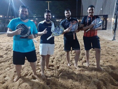 Betinho e Jo�o Leonardo conquistam o t�tulo de campe�es do Torneio Interno de Beach T�nis categoria Masculina A e B