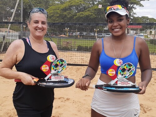 Joyce e Sandra vencem Diane e Bia na Final do Open Feminina em Dupla de Beach T�nis da AFMM e s�o campe�s