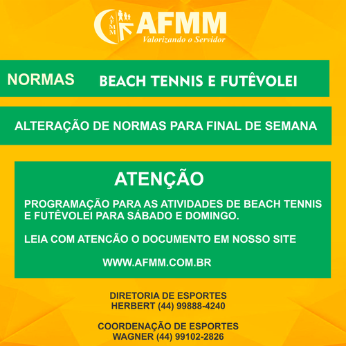 Normas para a Quadra de Areia