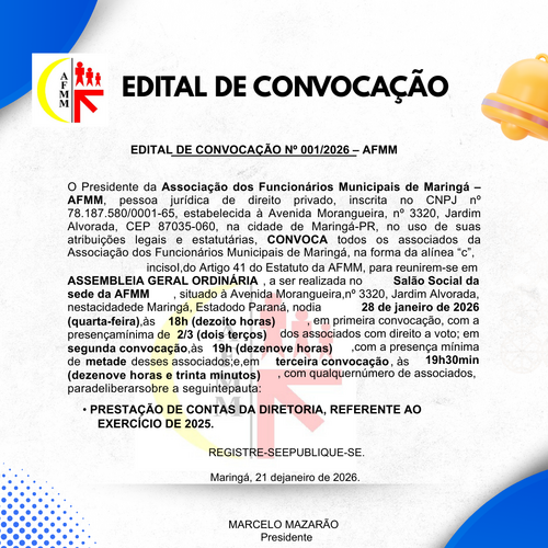 Edital de convoca��o