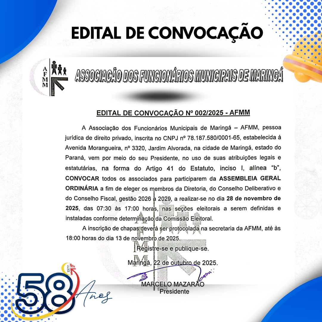 Edital de Convoca��o
