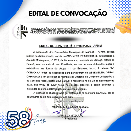 Edital de Convoca��o