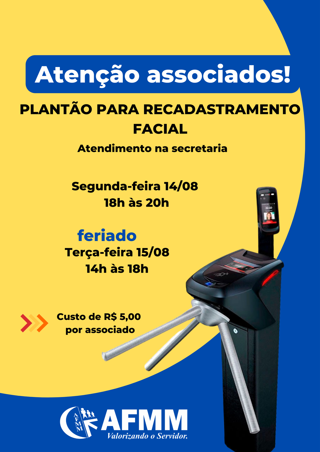 Plant�o de recadastramento facial