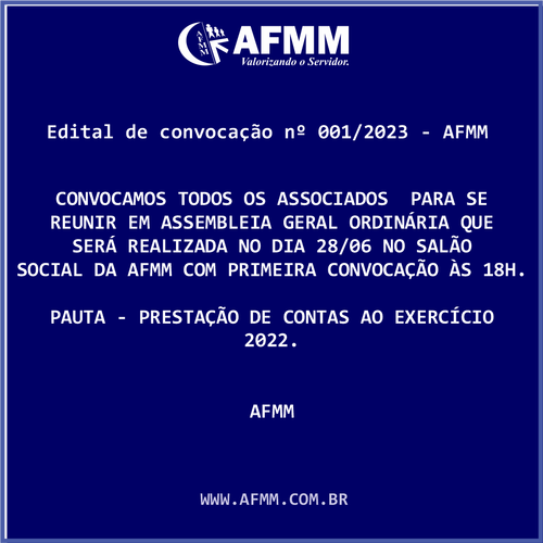 Convoca��o para Presta��o de Contas
