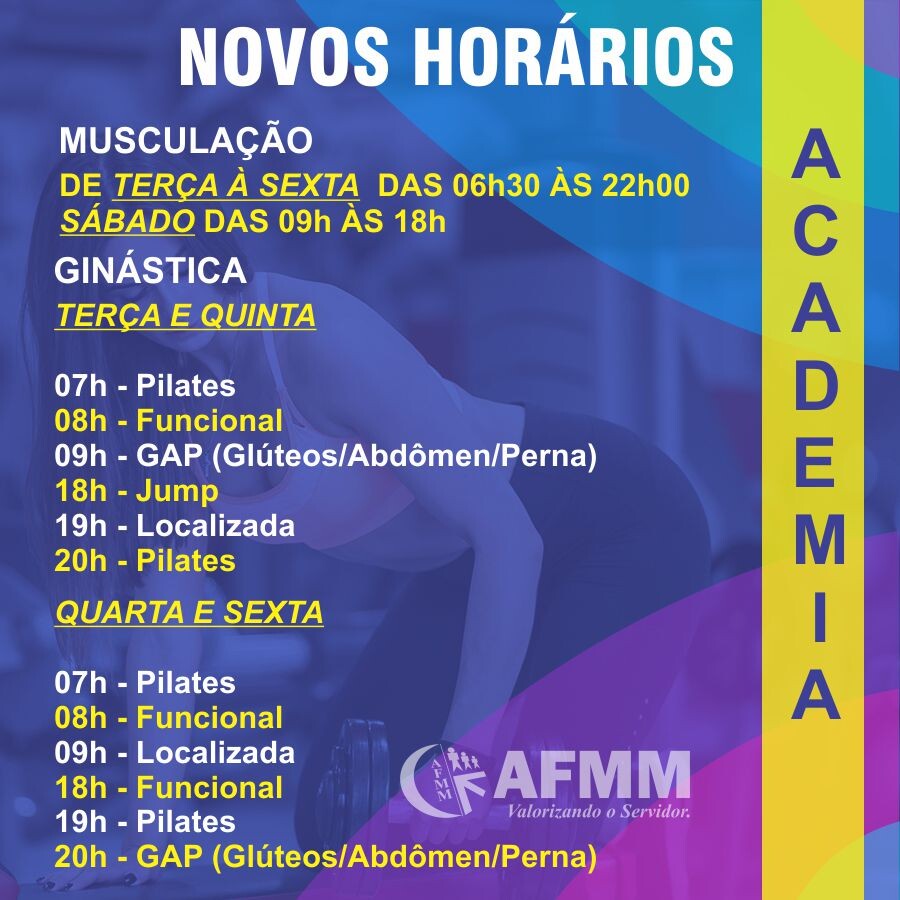 Novos Hor�rios Academia