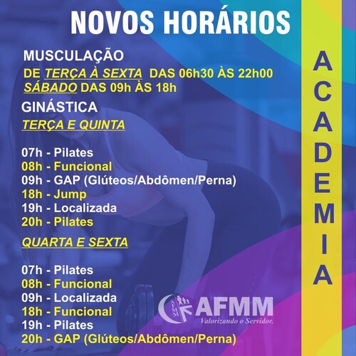 Novos Hor�rios Academia