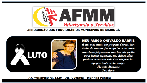 Nota de Falecimento: Alzira Barris, m�e do vereador Onivaldo Barris