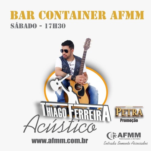 Thiago Ferreira canta ao vivo no Bar Containner da AFMM