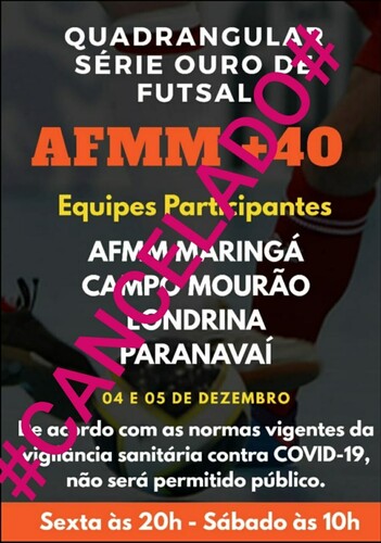Quadrangular S�rie Ouro de Futsal + 40 � Cancelado