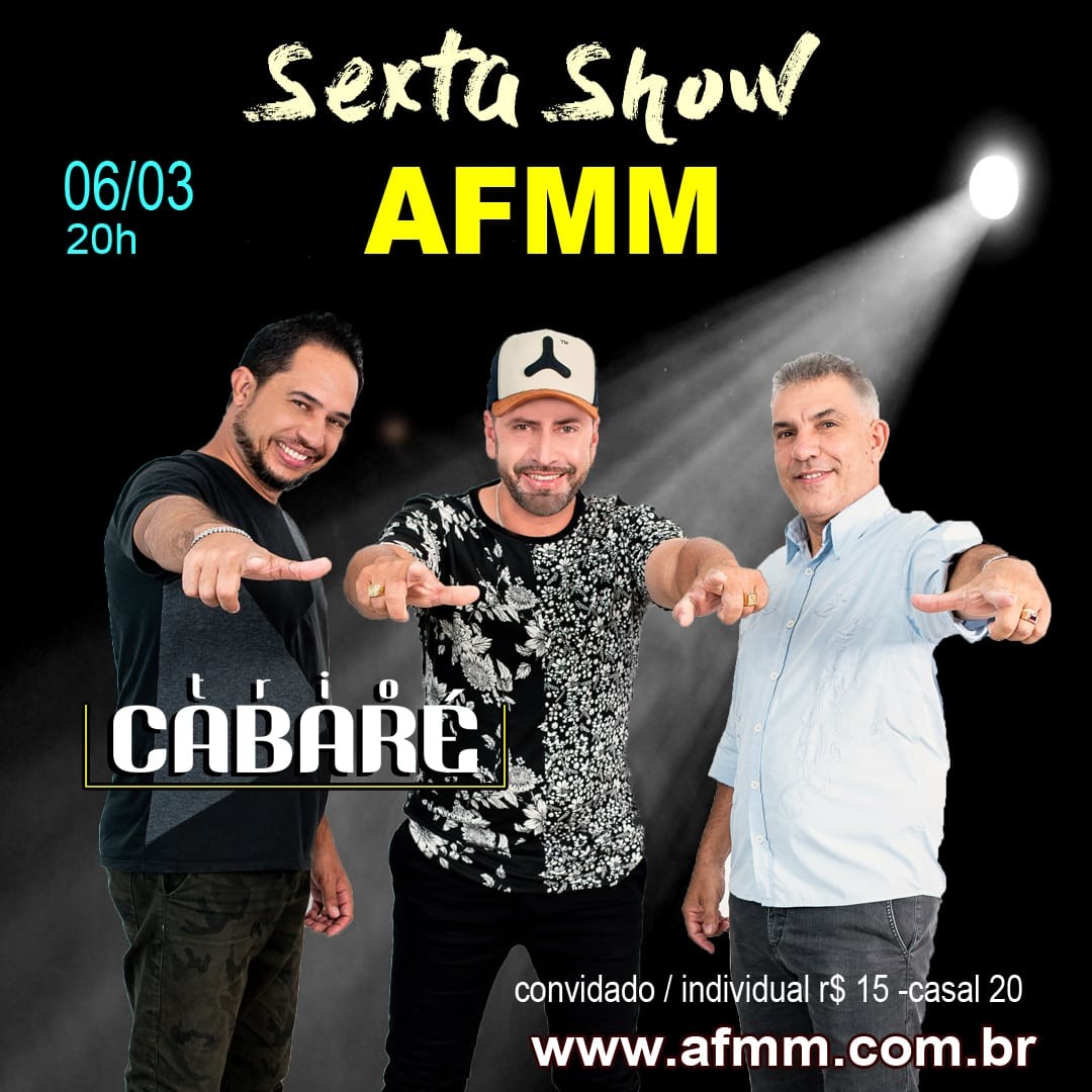 Trio Cabar� faz show ao vivo na Lanchonete da AFMM