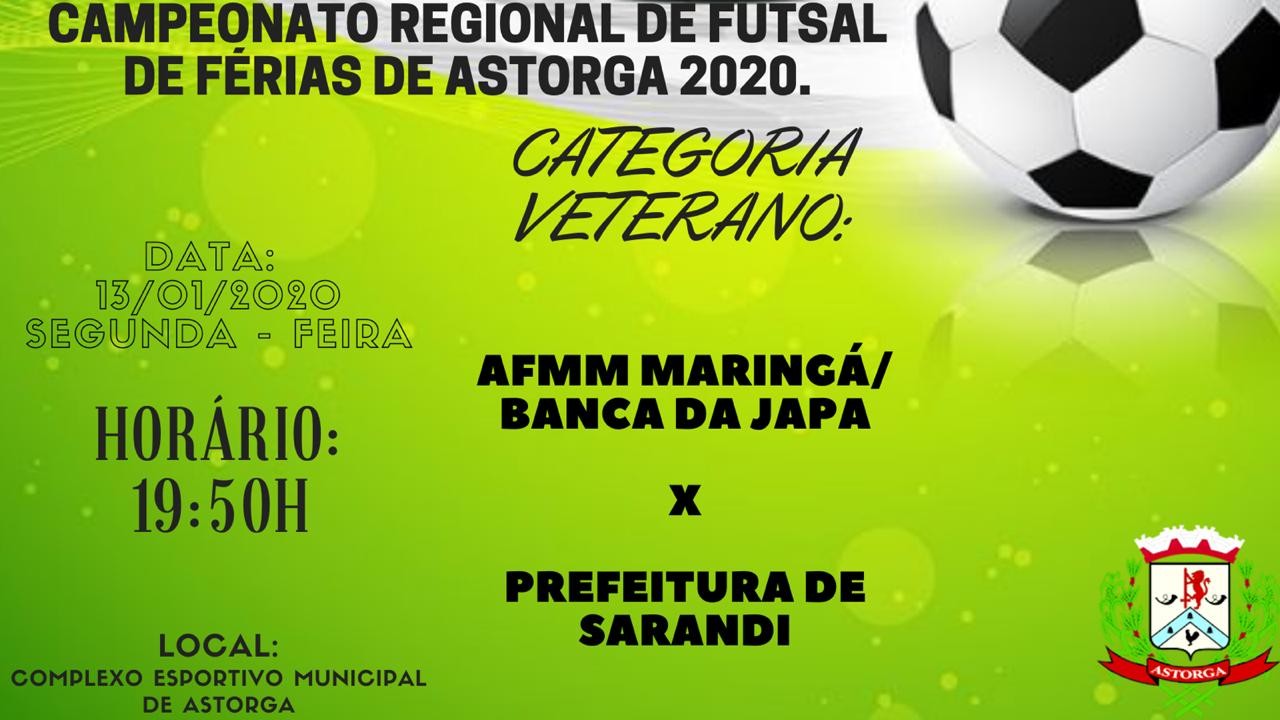 AFMM Maring�/Banca do Japa Futsal joga nesta segunda (13) pelo Campeonato Regional de Futsal de Astorga 2020
