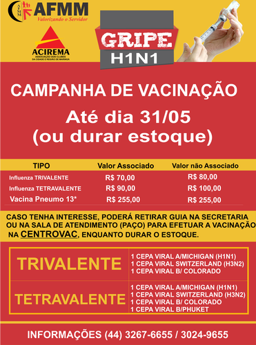 Prorrogado Prazo para Vacina
